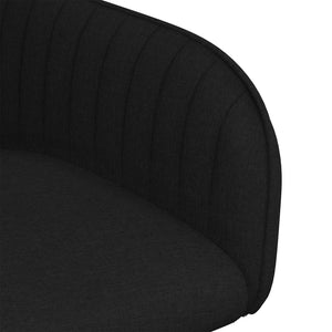 Καρέκλες φαγητού 4 pcs Ύφασμα Μαύρο 56,5 x 50 x 87,5 εκ. - Pakobazaar