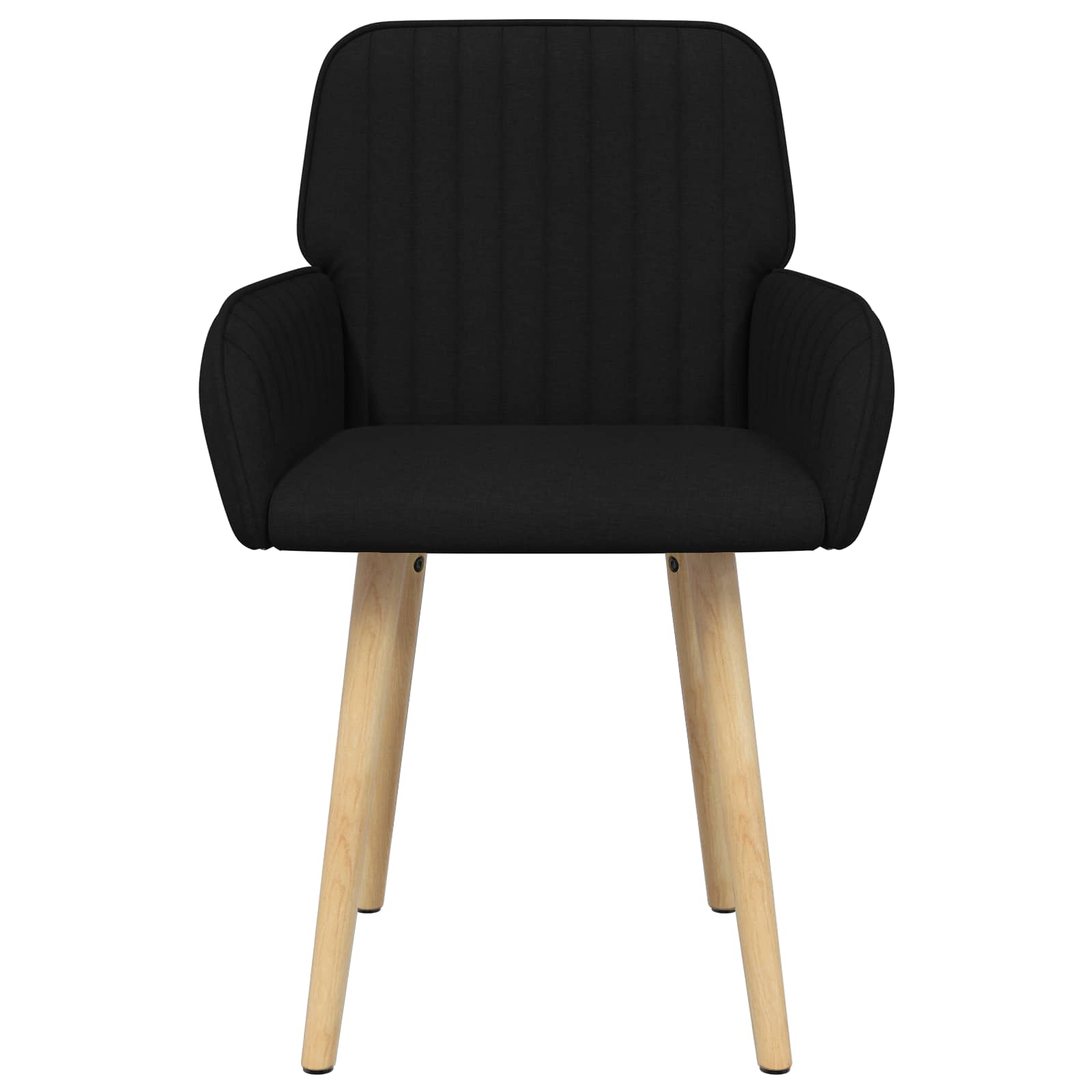 Καρέκλες φαγητού 4 pcs Ύφασμα Μαύρο 56,5 x 50 x 87,5 εκ. - Pakobazaar