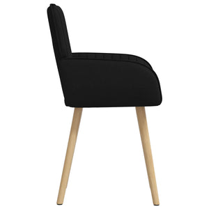 Καρέκλες φαγητού 4 pcs Ύφασμα Μαύρο 56,5 x 50 x 87,5 εκ. - Pakobazaar