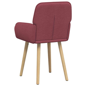 Καρέκλες φαγητού 4 pcs Ύφασμα Κόκκινο 56,5 x 50 x 87,5 εκ. - Pakobazaar