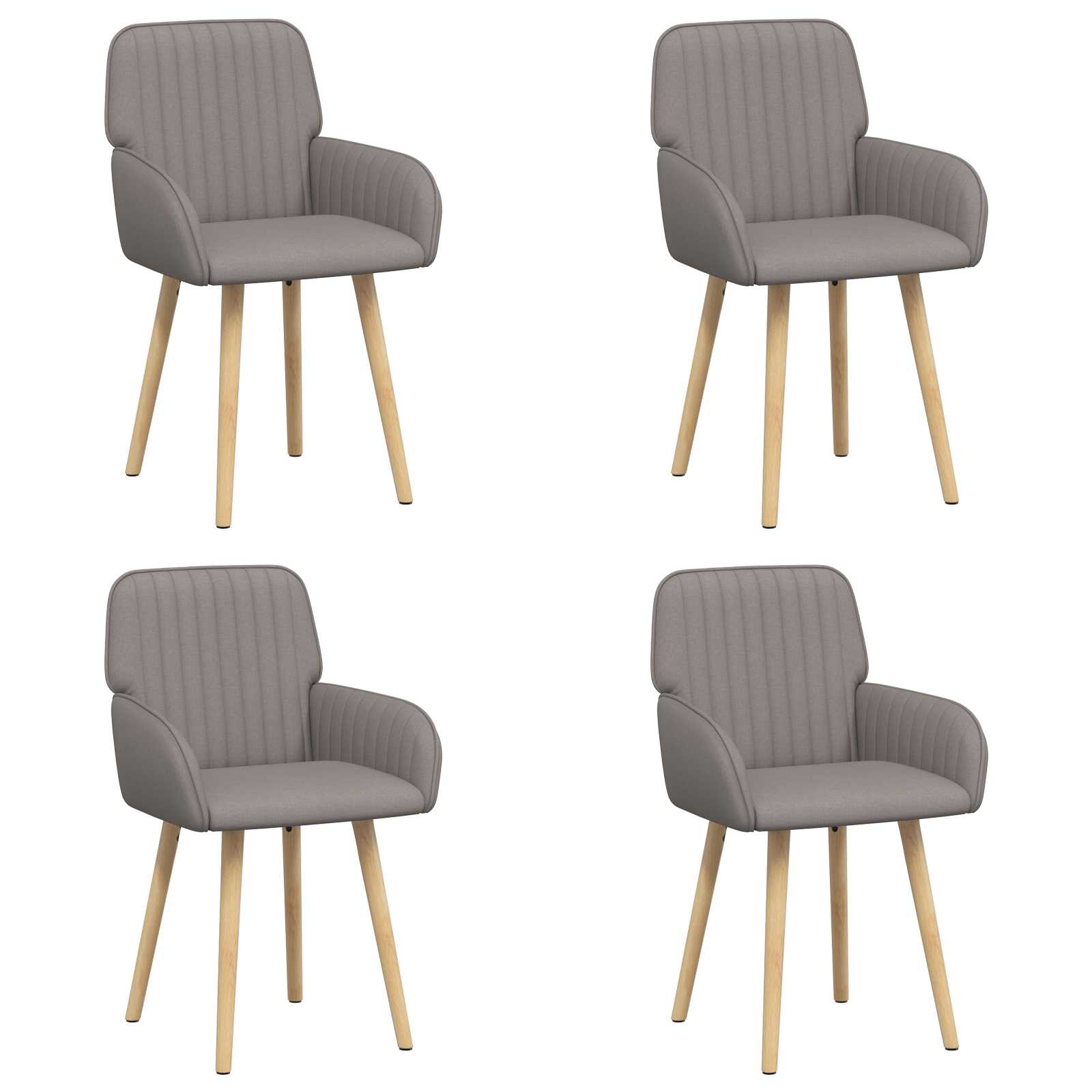 Καρέκλες φαγητού 4 pcs Ύφασμα Taupe 56,5 x 50 x 87,5 εκ.