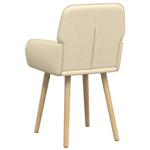 Καρέκλες φαγητού 4 pcs Ύφασμα Κρεμ 56,5 x 50 x 87,5 εκ. - Pakobazaar