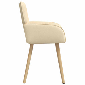 Καρέκλες φαγητού 4 pcs Ύφασμα Κρεμ 56,5 x 50 x 87,5 εκ. - Pakobazaar