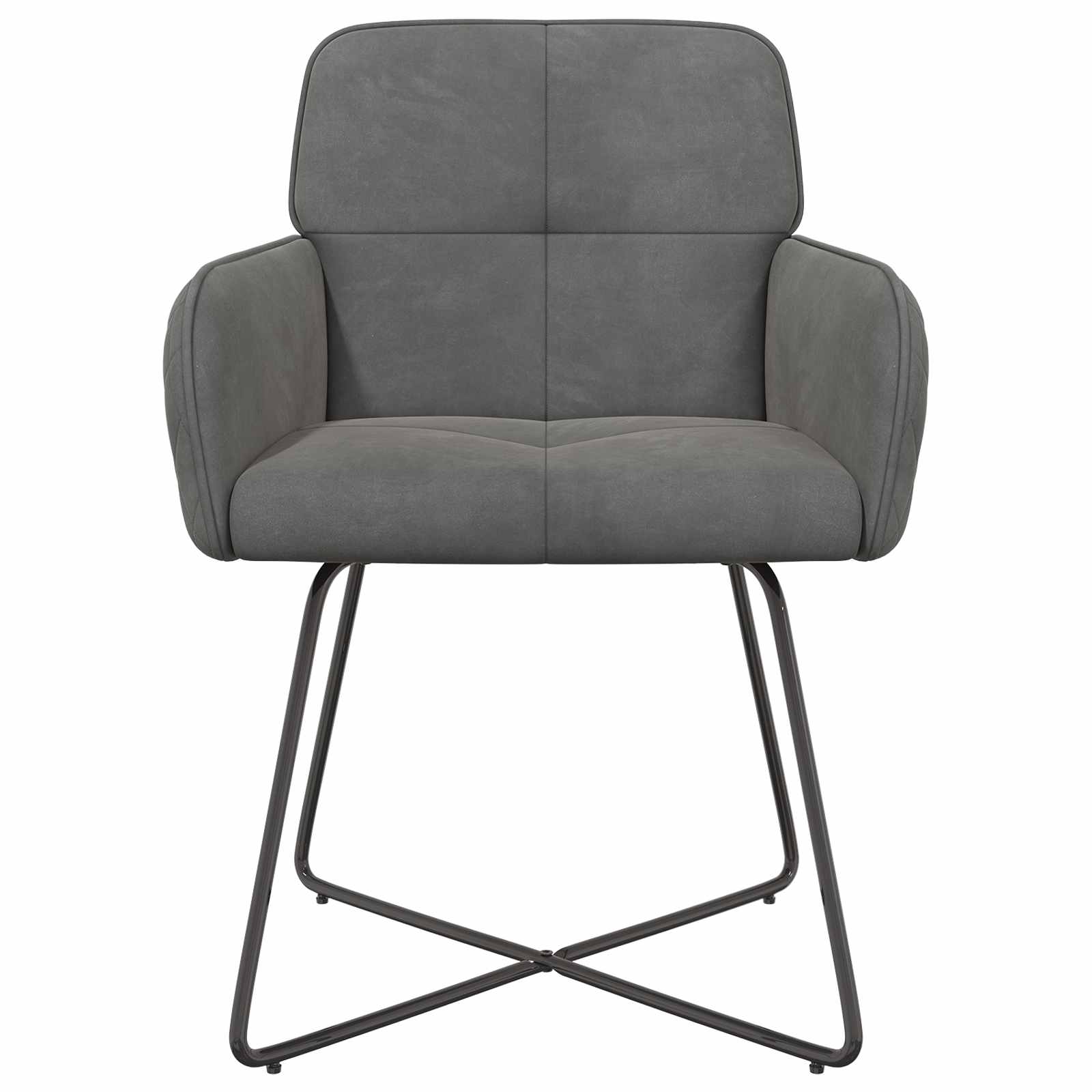 Καρέκλες φαγητού 6 pcs Βελούδο Σκούρο Γκρι 59 x 56,5 x 86 εκ. - Pakobazaar