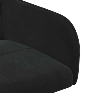 Καρέκλες φαγητού 6 pcs Βελούδο Μαύρο 59 x 56,5 x 86 εκ. - Pakobazaar