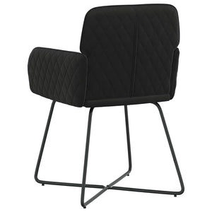 Καρέκλες φαγητού 6 pcs Βελούδο Μαύρο 59 x 56,5 x 86 εκ. - Pakobazaar