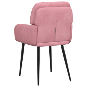 Καρέκλες φαγητού 4 pcs Βελούδο Ροζ 59 x 59,5 x 90 εκ - Pakobazaar