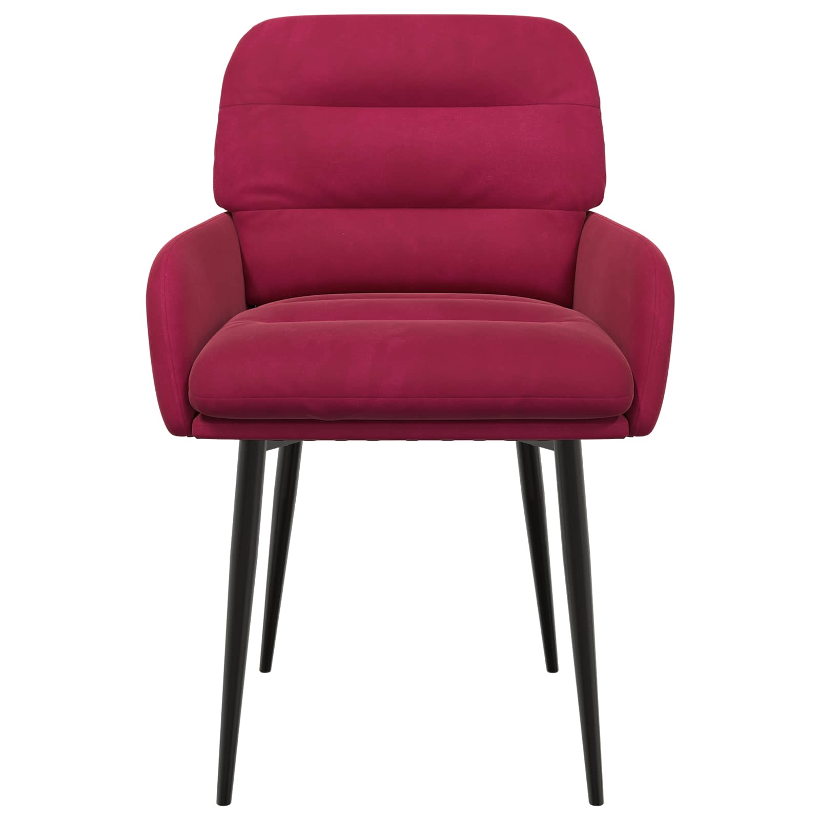 Καρέκλες φαγητού 4 pcs Βελούδο Κόκκινο 59 x 59,5 x 90 εκ