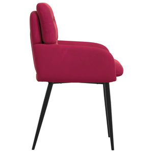 Καρέκλες φαγητού 4 pcs Βελούδο Κόκκινο 59 x 59,5 x 90 εκ - Pakobazaar