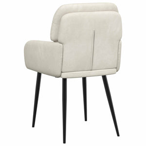 Καρέκλες φαγητού 4 pcs Βελούδο Κρεμ 59 x 59,5 x 90 εκ - Pakobazaar