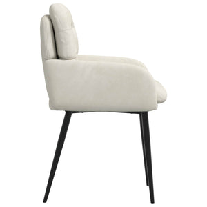 Καρέκλες φαγητού 4 pcs Βελούδο Κρεμ 59 x 59,5 x 90 εκ - Pakobazaar