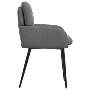 Καρέκλες φαγητού 6 pcs Βελούδο Σκούρο Γκρι 59 x 59,5 x 90 εκ - Pakobazaar