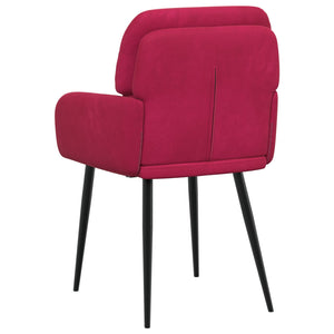Καρέκλες φαγητού 6 pcs Βελούδο Κόκκινο 59 x 59,5 x 90 εκ - Pakobazaar
