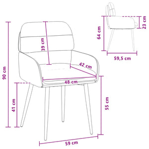Καρέκλες φαγητού 6 pcs Βελούδο Κόκκινο 59 x 59,5 x 90 εκ - Pakobazaar