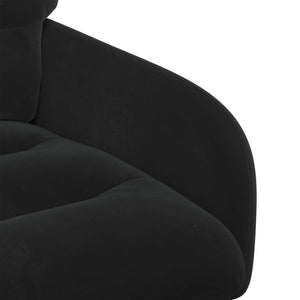 Καρέκλες φαγητού 6 pcs Βελούδο Μαύρο 59 x 59,5 x 90 εκ - Pakobazaar