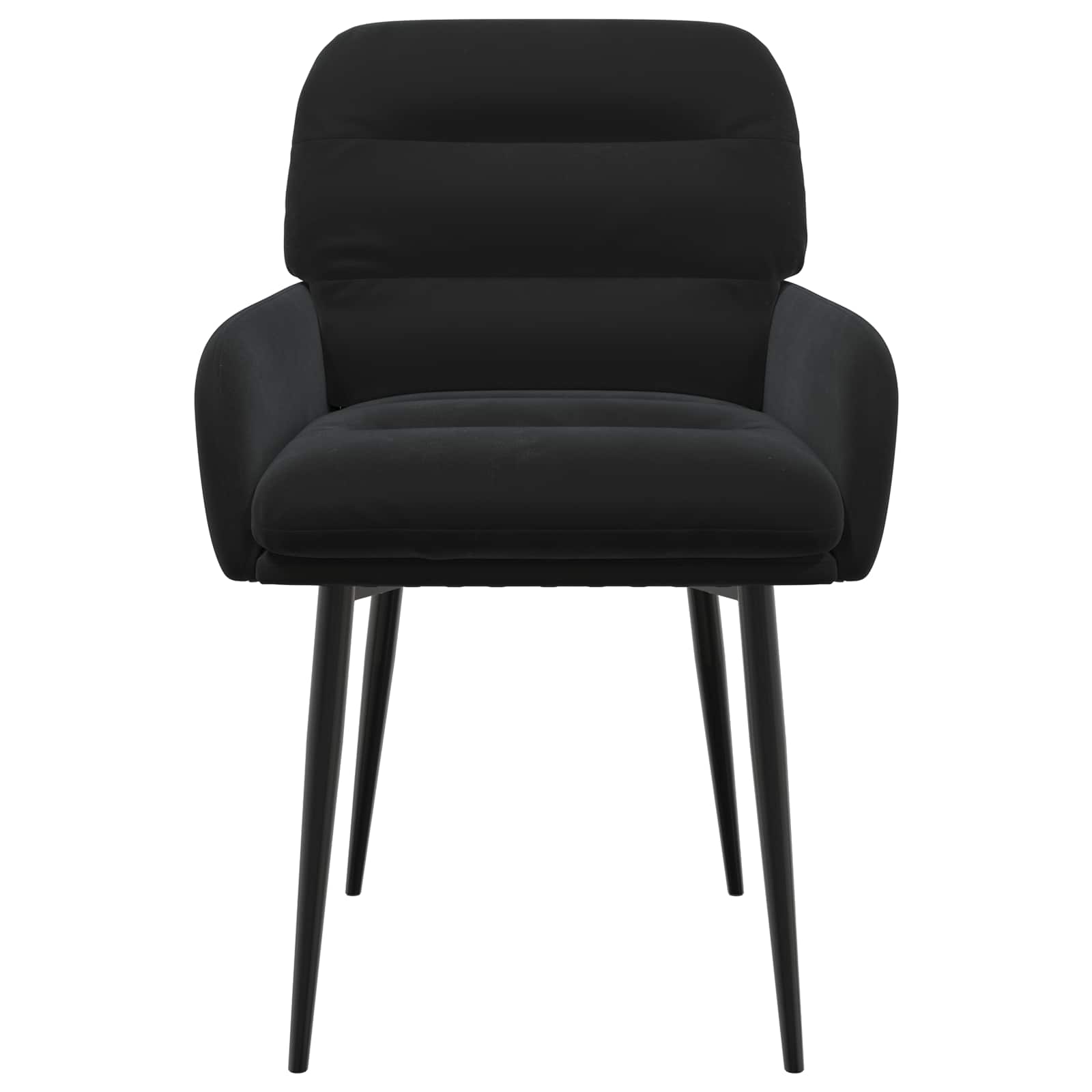 Καρέκλες φαγητού 6 pcs Βελούδο Μαύρο 59 x 59,5 x 90 εκ