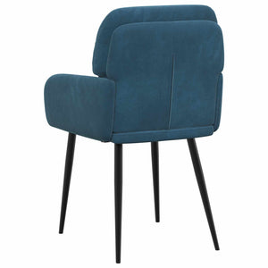 Καρέκλες φαγητού 6 pcs Βελούδο Μπλε 59 x 59,5 x 90 εκ - Pakobazaar