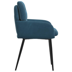 Καρέκλες φαγητού 6 pcs Βελούδο Μπλε 59 x 59,5 x 90 εκ - Pakobazaar