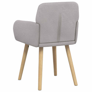 Καρέκλες φαγητού 4 pcs Μπουκλέ Ανοιχτό γκρι 59 x 57 x 85 εκ. - Pakobazaar