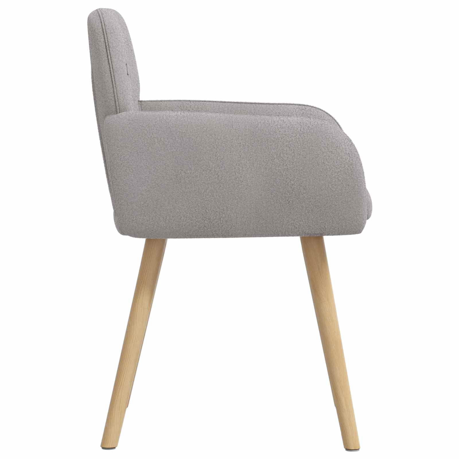 Καρέκλες φαγητού 4 pcs Μπουκλέ Ανοιχτό γκρι 59 x 57 x 85 εκ.