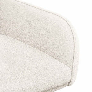 Καρέκλες φαγητού 4 pcs Μπουκλέ Κρεμ 59 x 57 x 85 εκ. - Pakobazaar