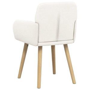Καρέκλες φαγητού 4 pcs Μπουκλέ Κρεμ 59 x 57 x 85 εκ. - Pakobazaar