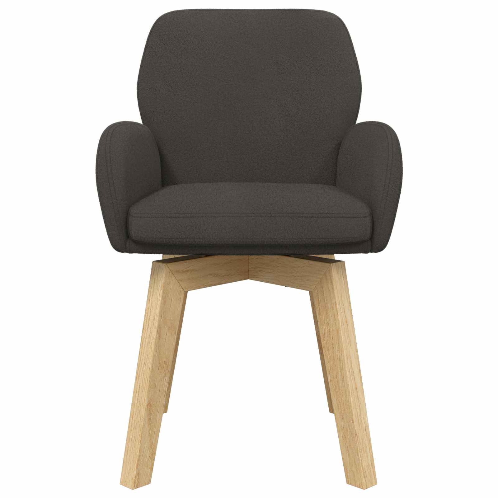 Καρέκλες φαγητού 6 pcs Μπουκλέ Σκούρο Γκρι 59 x 57 x 85 εκ. - Pakobazaar