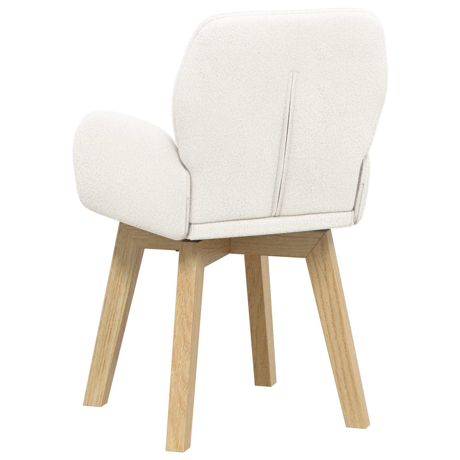 Γυριστές καρέκλες φαγητού 4 pcs Μπουκλέ Κρεμ 54 x 58 x 87 εκ. - Pakobazaar