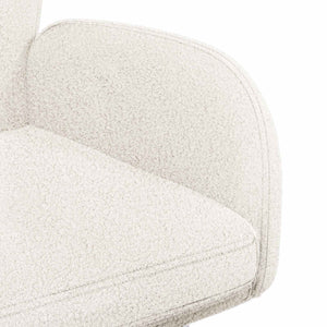 Γυριστές καρέκλες φαγητού 6 pcs Μπουκλέ Κρεμ 54 x 58 x 87 εκ. - Pakobazaar