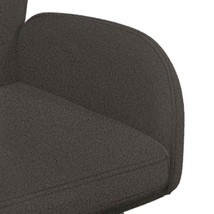 Γυριστές καρέκλες φαγητού 6 pcs Μπουκλέ Σκούρο Γκρι - Pakobazaar