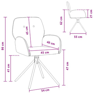 Γυριστές καρέκλες φαγητού 4 pcs Φιλικό Δερμάτινο Σουέντ - Pakobazaar