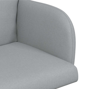 Καρέκλες φαγητού 4 pcs Ύφασμα Ανοιχτό γκρι 60 x 56 x 96 εκ - Pakobazaar