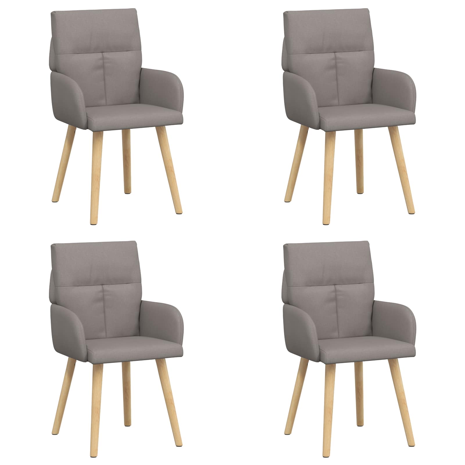 Καρέκλες φαγητού 4 pcs Ύφασμα Taupe 60 x 56 x 96 εκ - Pakobazaar