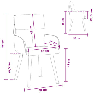 Καρέκλες φαγητού 4 pcs Ύφασμα Taupe 60 x 56 x 96 εκ - Pakobazaar