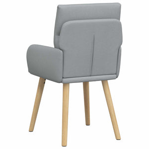 Καρέκλες φαγητού 6 pcs Ύφασμα Ανοιχτό γκρι 60 x 56 x 96 εκ - Pakobazaar