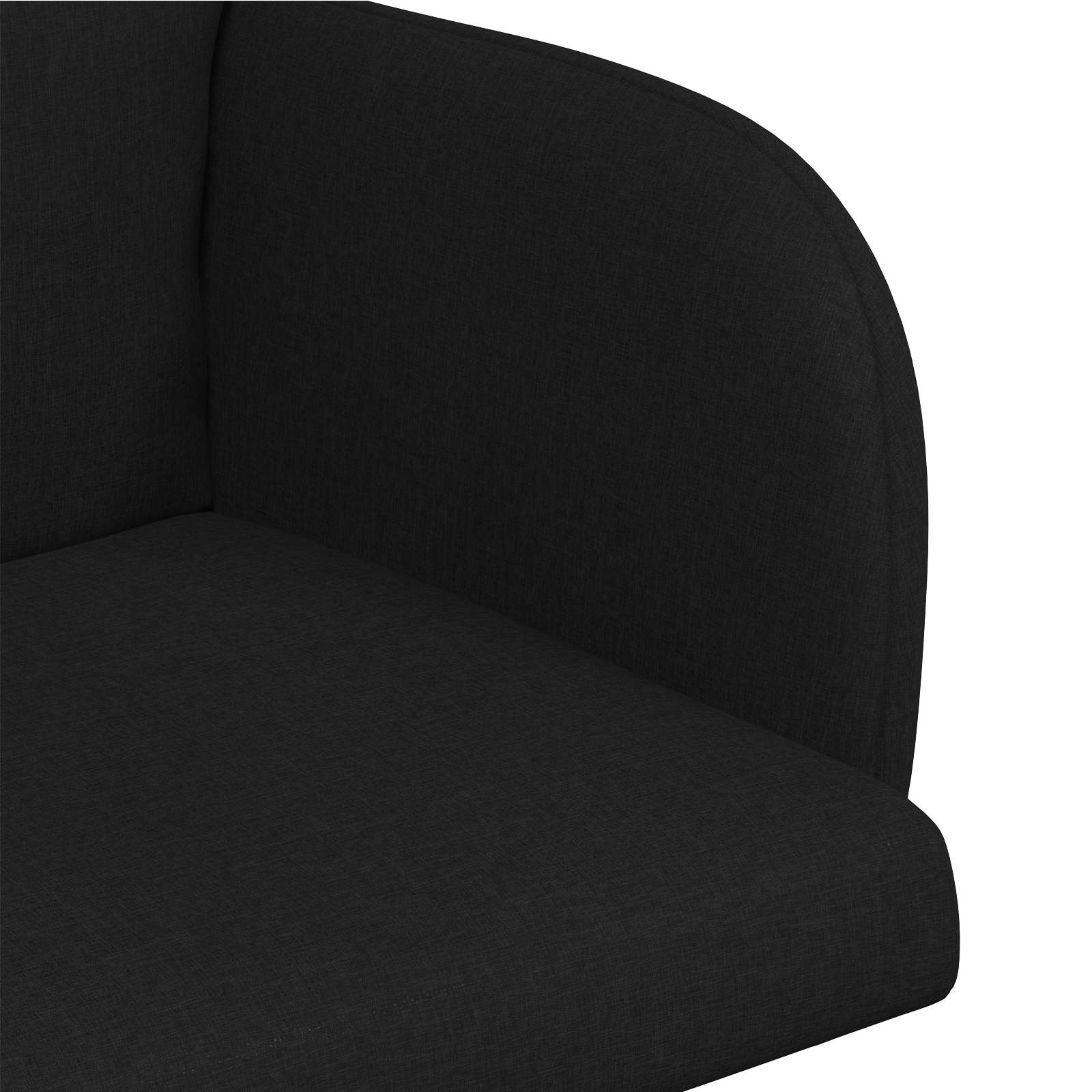 Καρέκλες φαγητού 6 pcs Ύφασμα Μαύρο 60 x 56 x 96 εκ - Pakobazaar