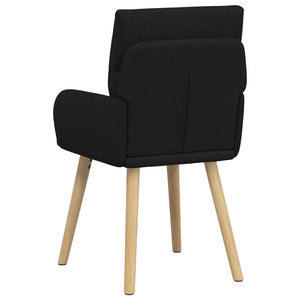 Καρέκλες φαγητού 6 pcs Ύφασμα Μαύρο 60 x 56 x 96 εκ - Pakobazaar