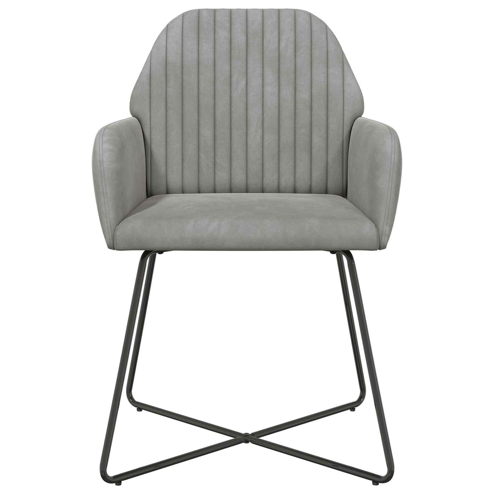 Καρέκλες φαγητού 4 pcs Βελούδο Ανοιχτό γκρι 55 x 50 x 84 εκ. - Pakobazaar