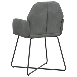 Καρέκλες φαγητού 4 pcs Βελούδο Σκούρο Γκρι 55 x 50 x 84 εκ. - Pakobazaar