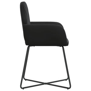 Καρέκλες φαγητού 4 pcs Βελούδο Μαύρο 55 x 50 x 84 εκ. - Pakobazaar