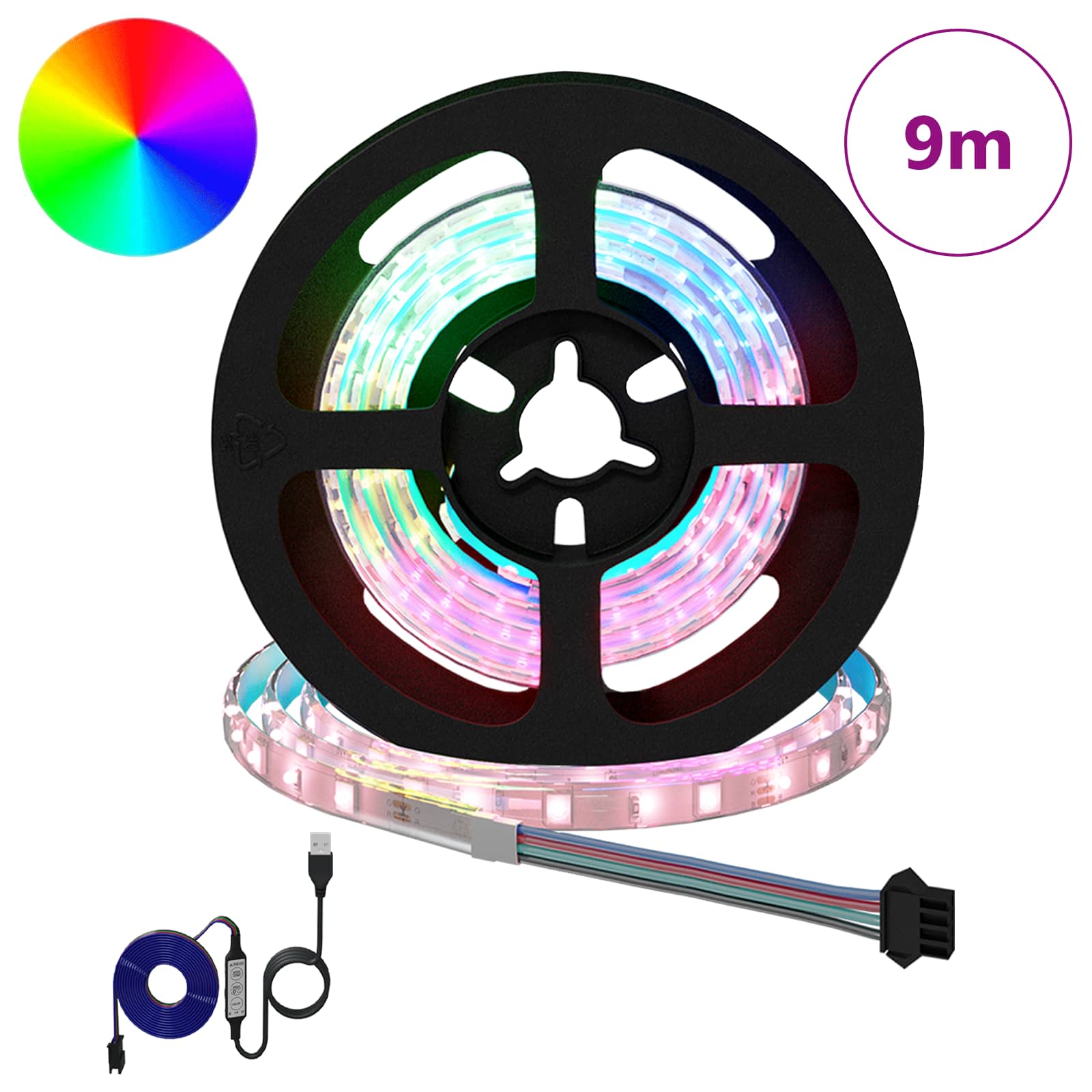 Λωρίδα LED 12 pcs Μαύρο και Διαφανές 750 χιλ