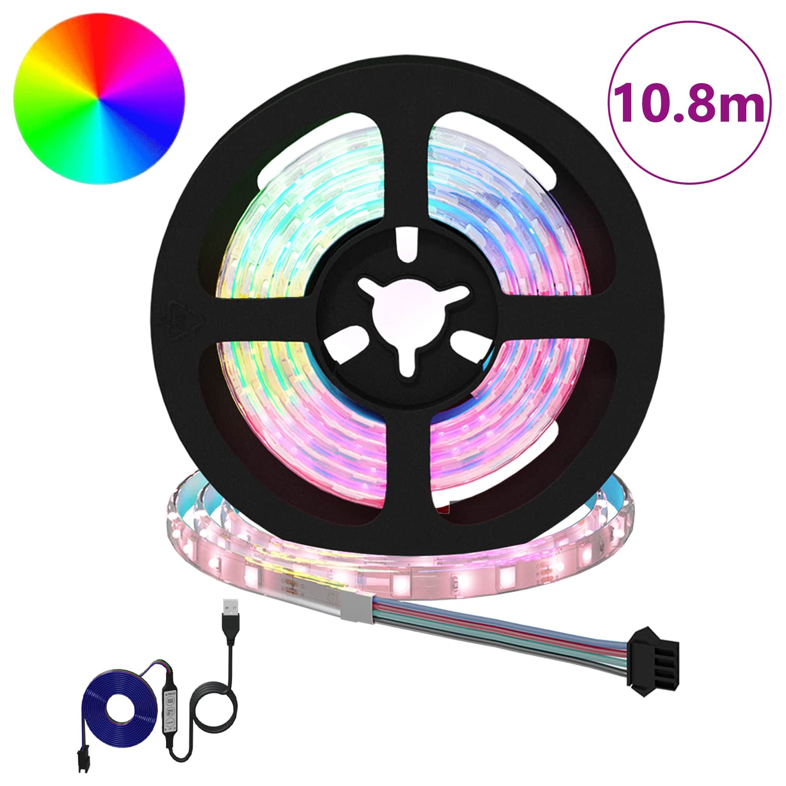 Λωρίδα LED 12 pcs Μαύρο και Διαφανές 900 χιλιοστά - Pakobazaar