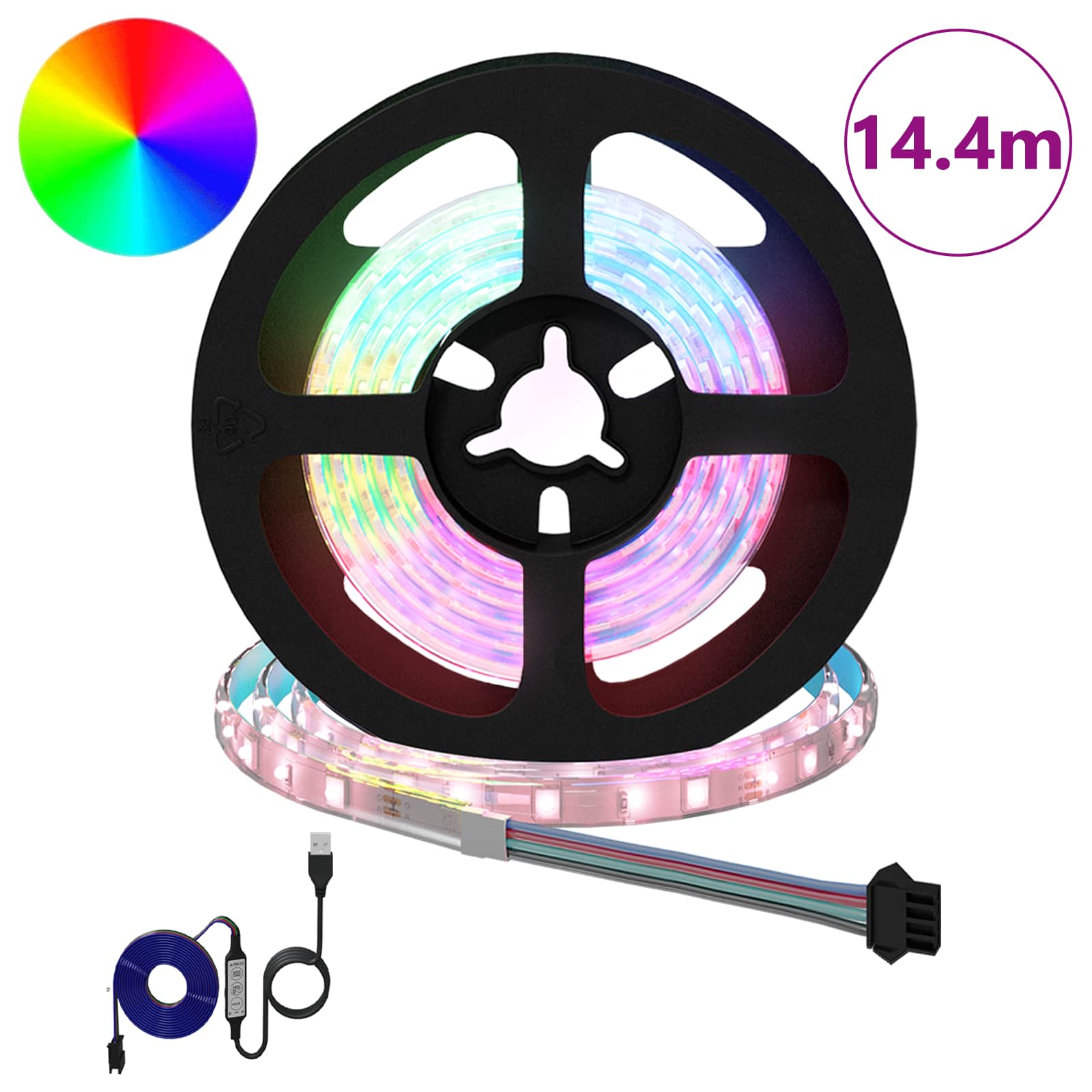 Λωρίδα LED 12 pcs Μαύρο και Διαφανές 1200 mm