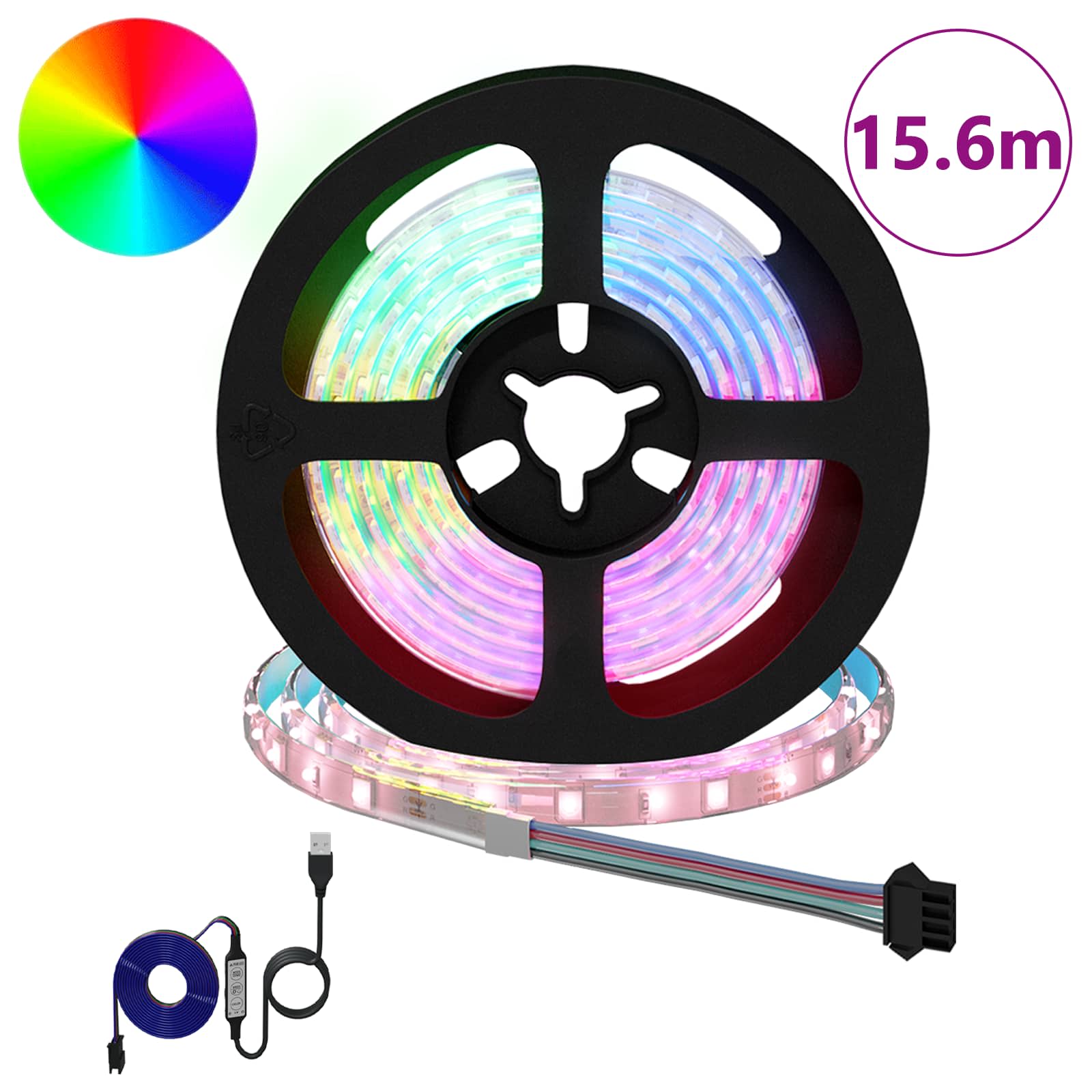 Λωρίδα LED 12 pcs Μαύρο και Διαφανές 1300 χιλ
