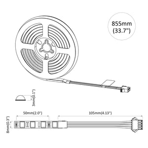 Λωρίδα LED 12 pcs Μαύρο και Διαφανές 750 χιλ - Pakobazaar