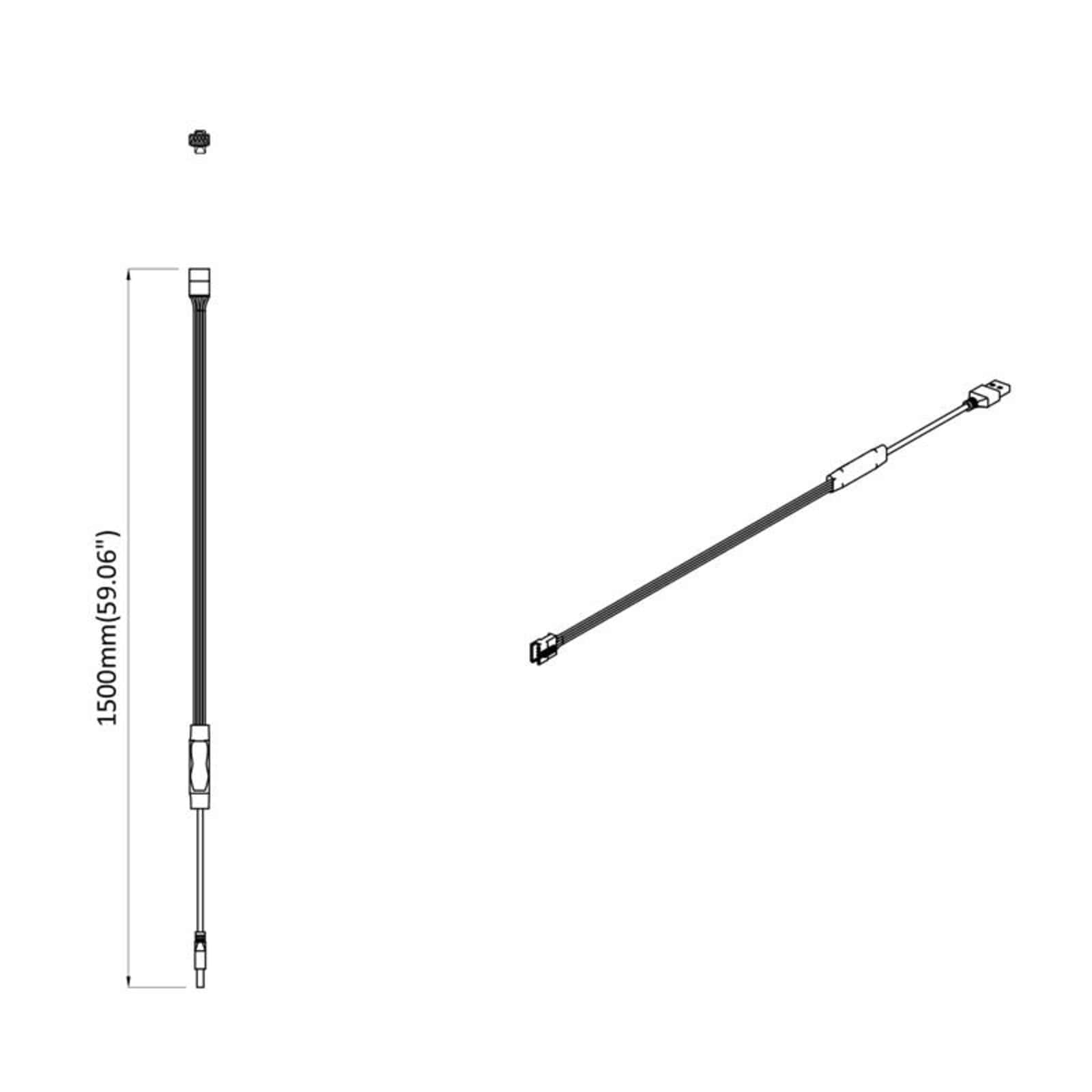 Λωρίδα LED 2 pcs Μαύρο και Διαφανές 2300 χιλ