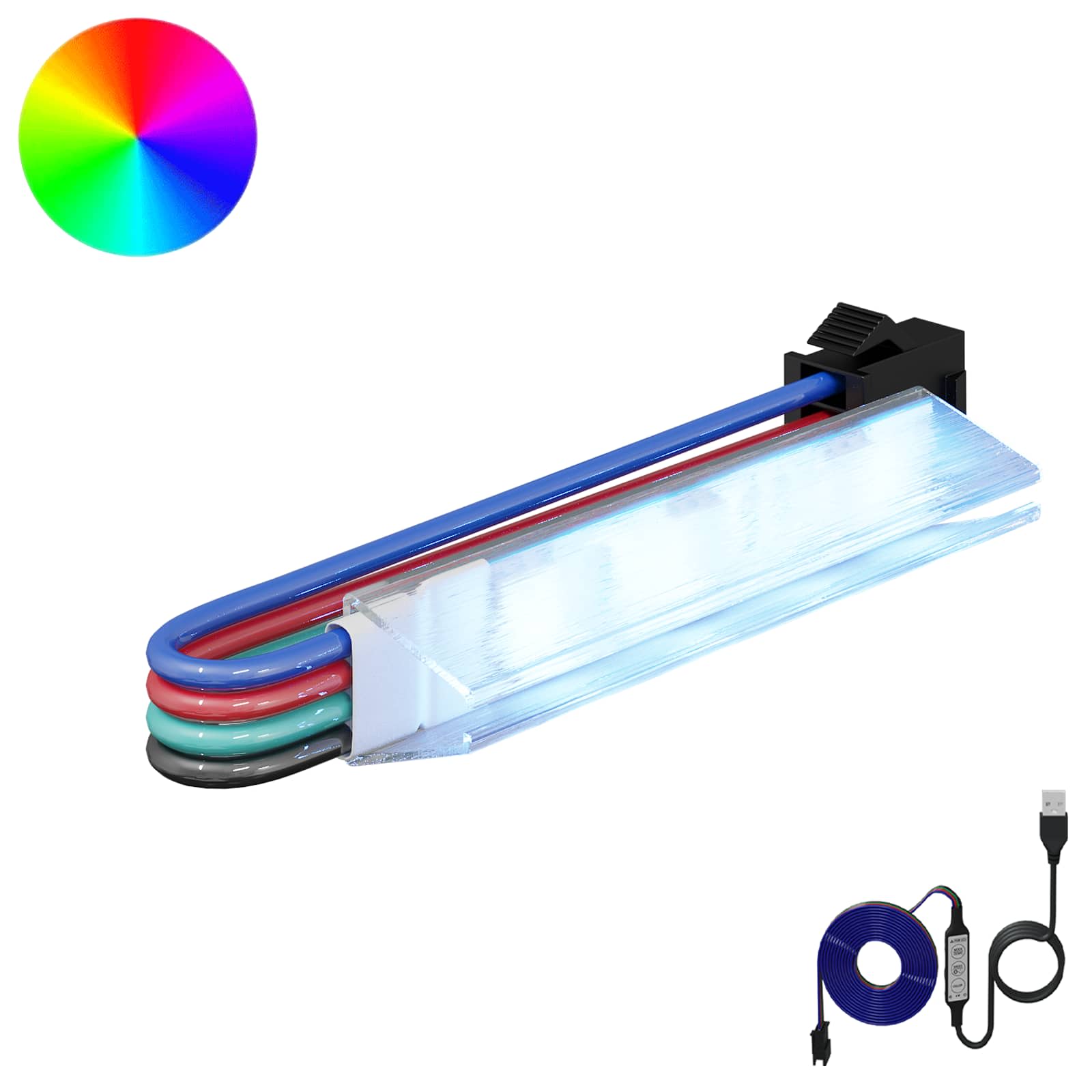 Λωρίδα LED 12 pcs Μαύρο και Λευκό 1745 χιλιοστά - Pakobazaar