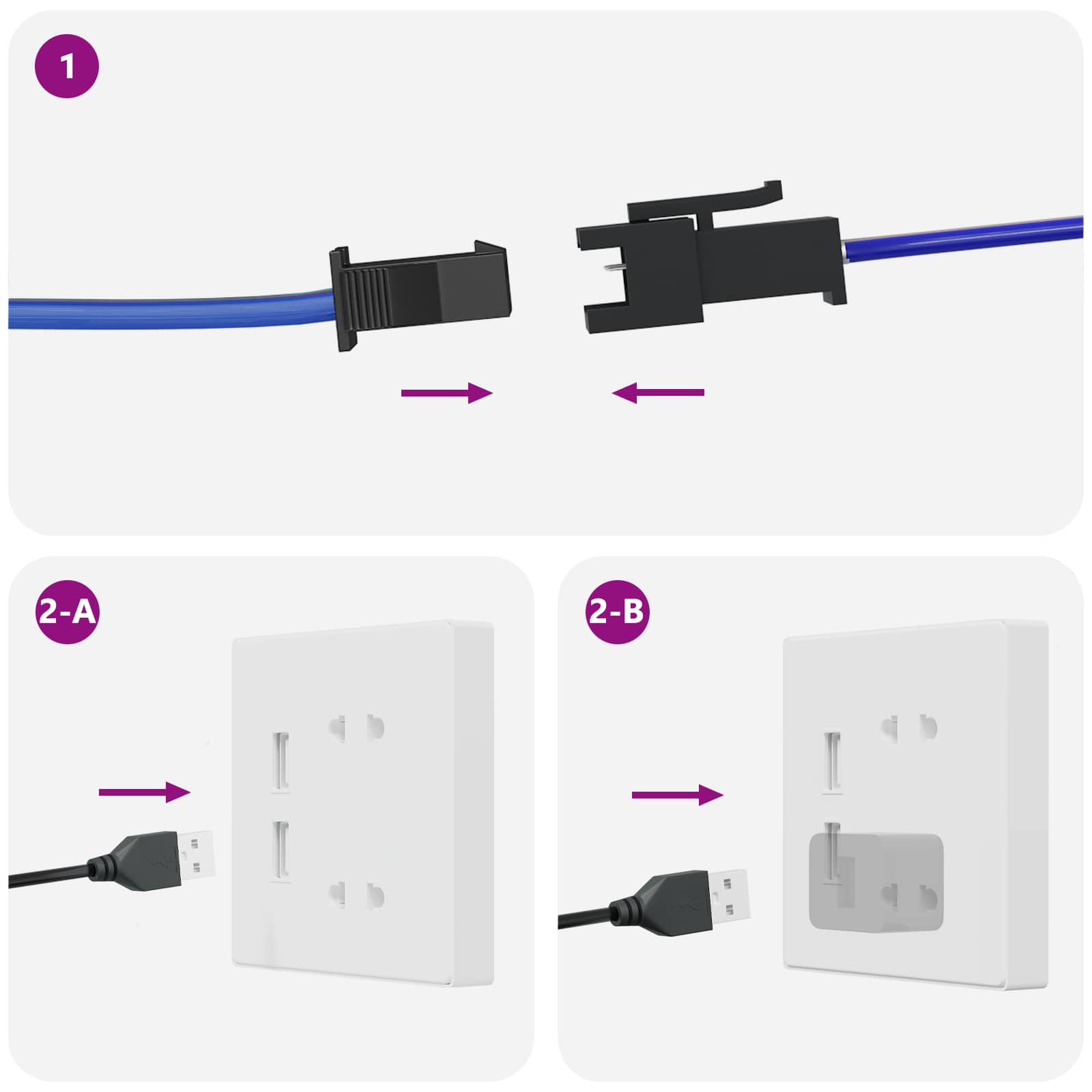 Λωρίδα LED 2 pcs Μαύρο και Πολύχρωμο 1745 χιλιοστά