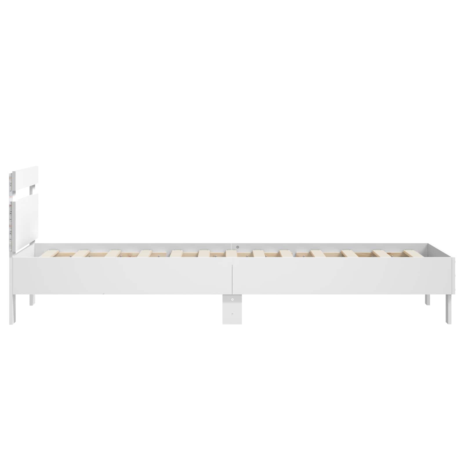 Κρεβάτι με φωτισμό LED Λευκό 80 x 200 cm Επεξεργασμένο Ξύλο - Pakobazaar