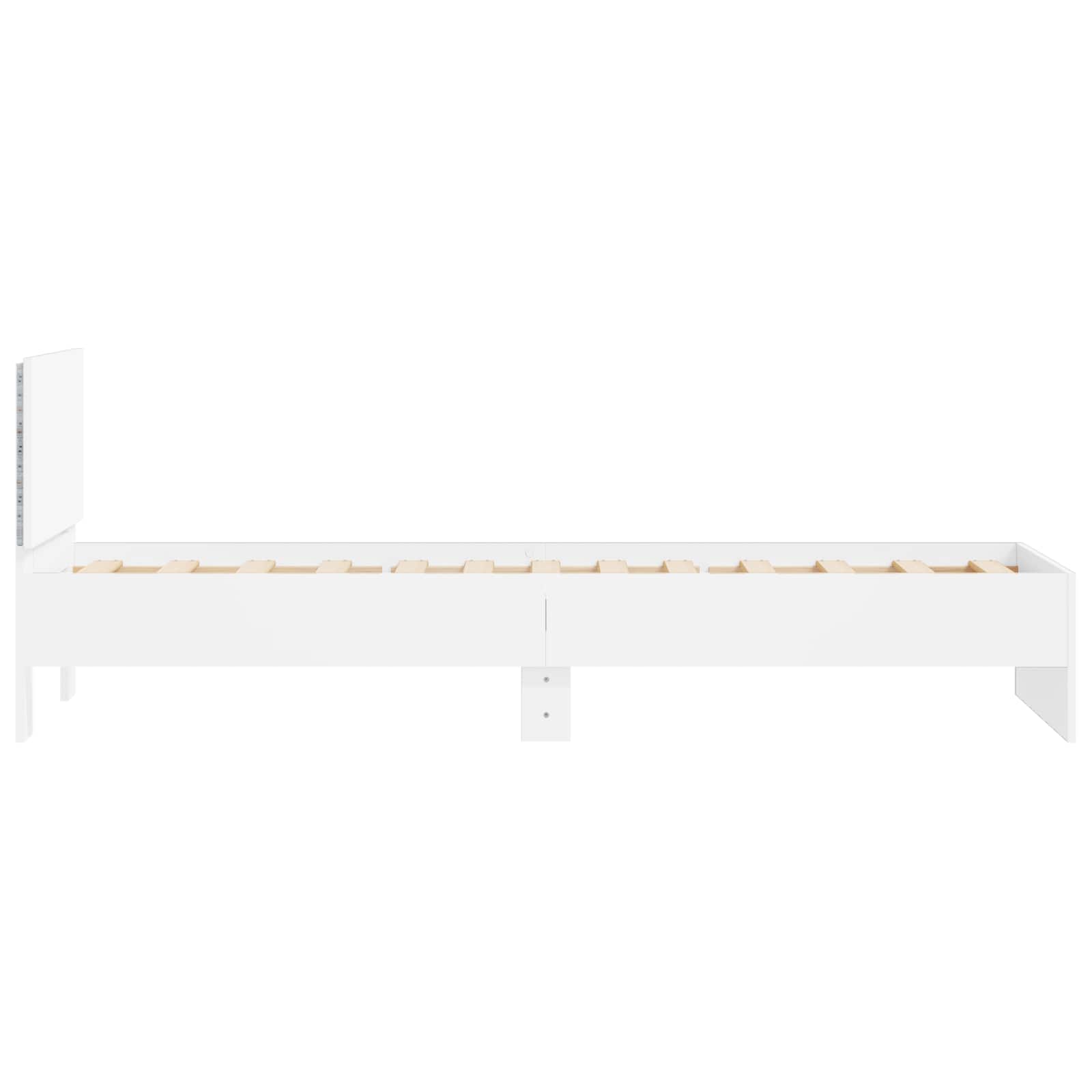 Κρεβάτι με φωτισμό LED Λευκό 80 x 200 cm Επεξεργασμένο Ξύλο - Pakobazaar